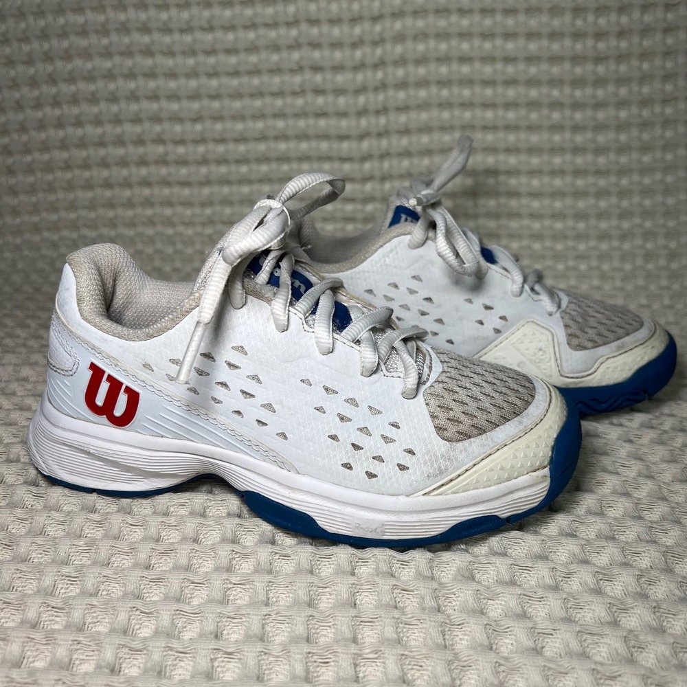 Wilson Rush Pro Y2K - VTG Tennis Shoes White Blue Youth Kids Size 12K